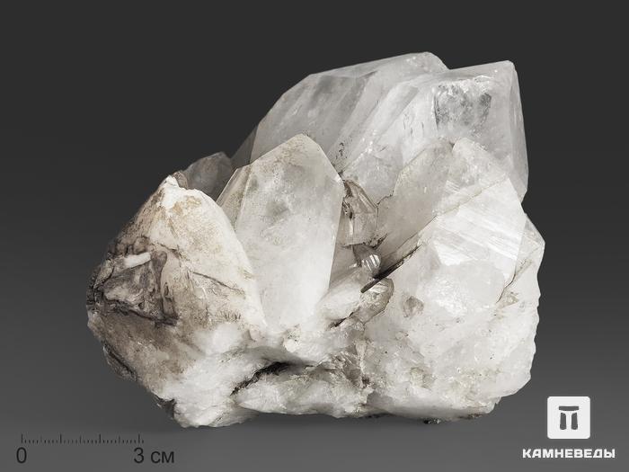 Горный хрусталь (кварц), сросток кристаллов 12,5х10,7х5,2 см, 13713, фото 1
