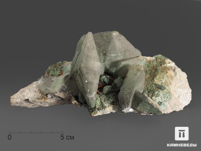 Кальцит, сросток кристаллов на породе 28,5х11х10 см, 13309, фото 1