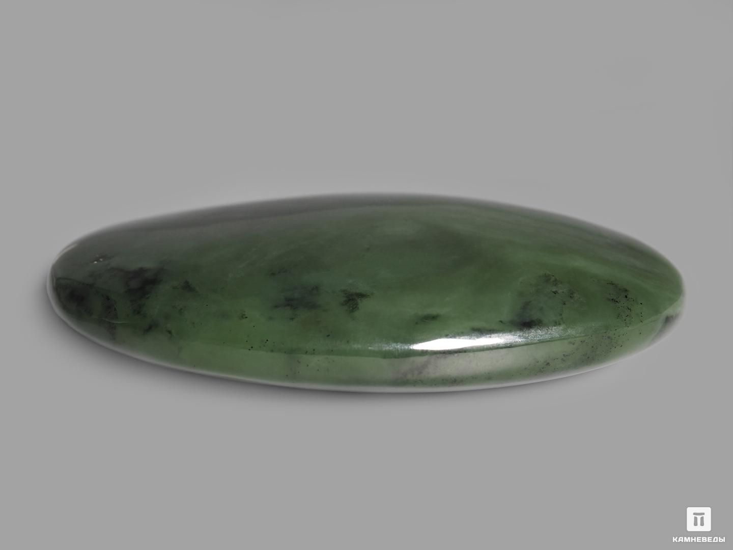Нефрит, галька плоская 9,3х6,7 см, 6485, фото 2
