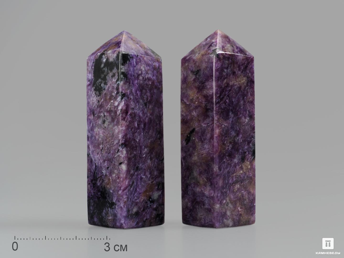 Чароит в форме кристалла, 7х2 см