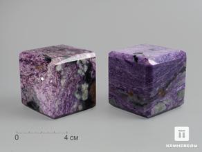 Куб из чароита, 5х5 см