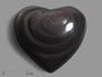 Сердце из серебристого обсидиана, 6,7х6,1х3,3 см, 14375, фото 1