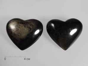 Сердце из золотистого обсидиана, 7,4х6,5х3,2 см