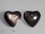 Сердце из серебристого обсидиана, 5х4,7х2,9 см, 14380, фото 1