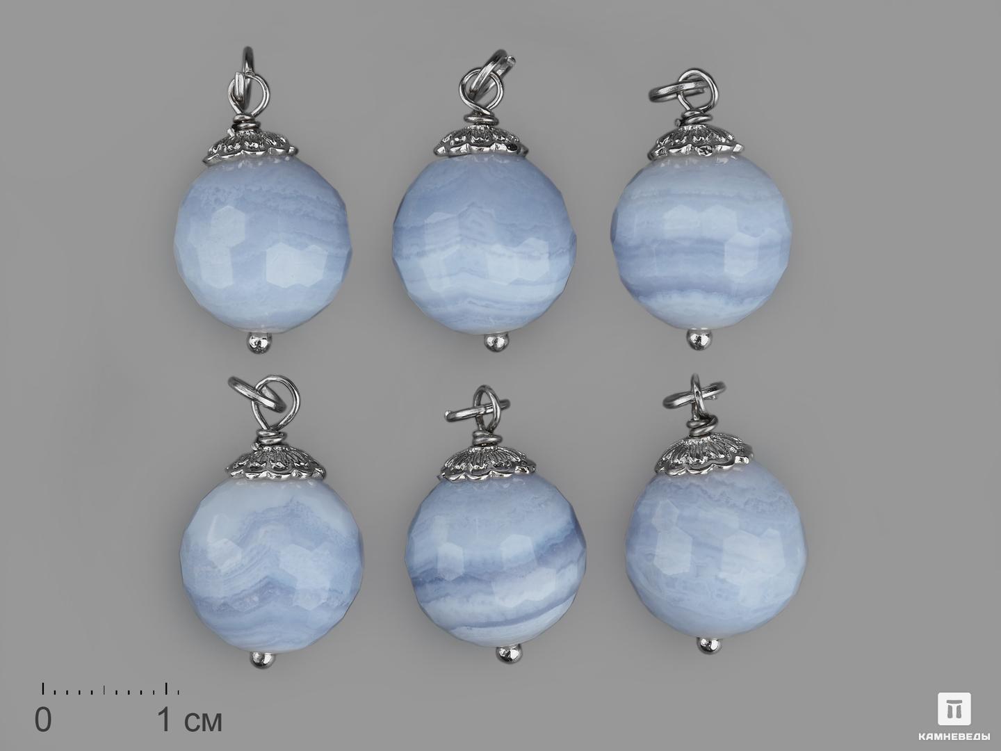 Кулон из голубого агата (сапфирина), огранка, 14405, фото 2