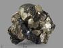Пирит с гематитом, сросток кристаллов 4,5-5 см, 14302, фото 1