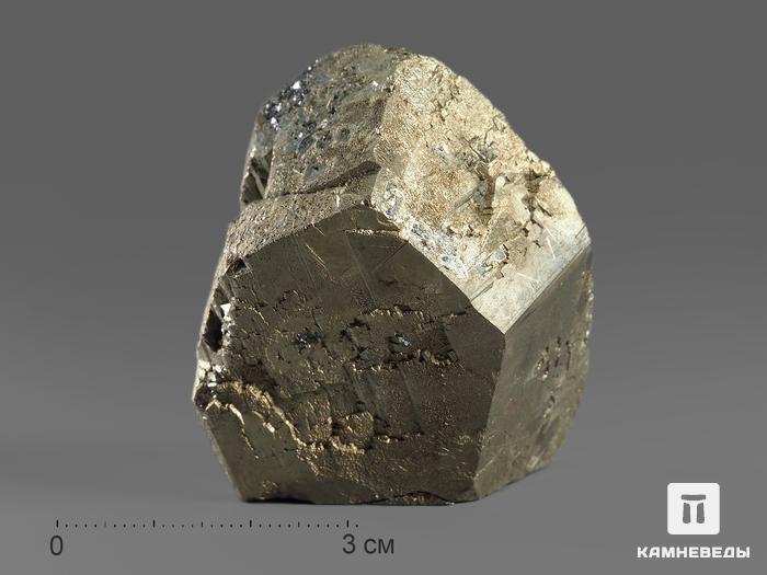 Пирит с гематитом, кристалл 5,2х4,2х2,7 см, 14307, фото 1