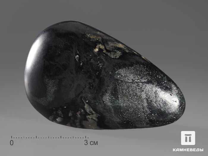 Магнетит с ферроселадонитом, полированная галька 7,4х4х2 см, 14515, фото 1