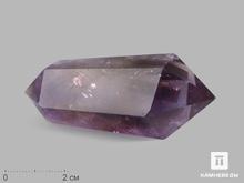 Аметист (аметрин) в форме двухголового кристалла, 8-9 см (70-80 г)