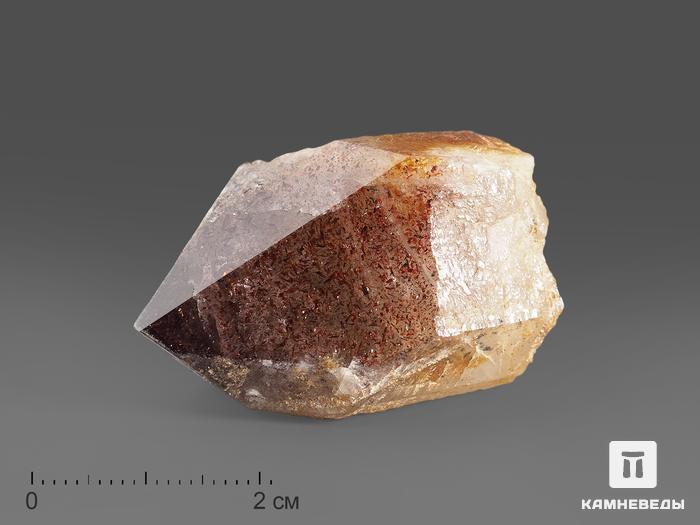 Гематит в кварце, приполированный кристалл 4,1х3х2,4 см, 14645, фото 1