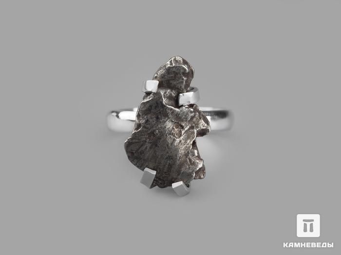 Кольцо с метеоритом Сихотэ-Алинь, 1,8х1 см, 14905, фото 2