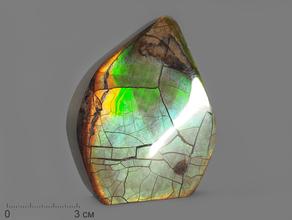Аммолит (ископаемый перламутр аммонита), 7,8х6,5х2,1 см