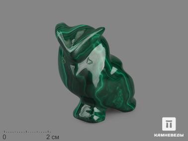 Малахит. Сова из малахита, 4,6х3,5х2,3 см