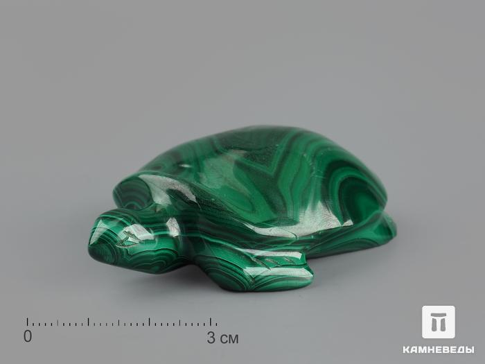Черепаха из малахита, 6,8х4,6х2,2 см, 23-46/23, фото 1