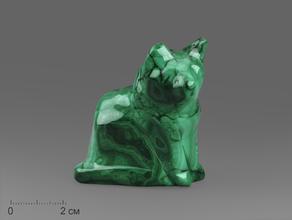 Кошка из малахита, 6х5,2х2,7 см