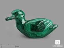 Утка из малахита, 7,9х4,5х2,4 см