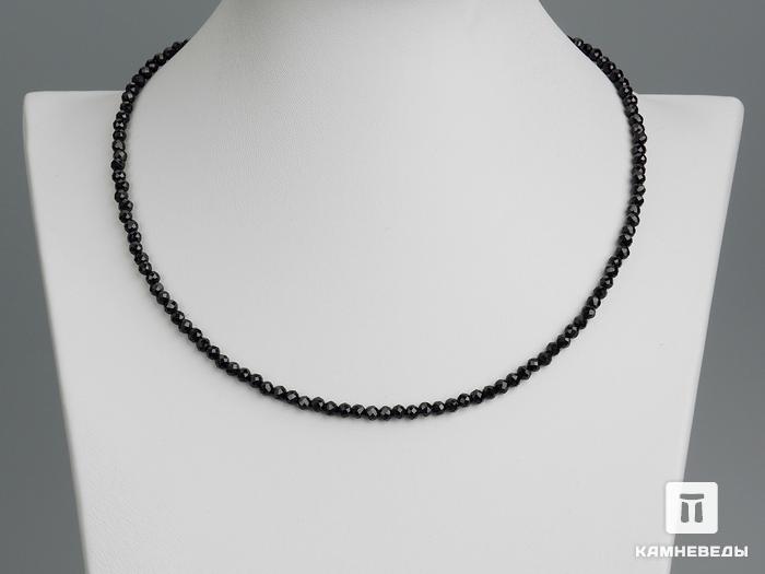Чокер из шерла (чёрного турмалина), огранка, 15194, фото 1