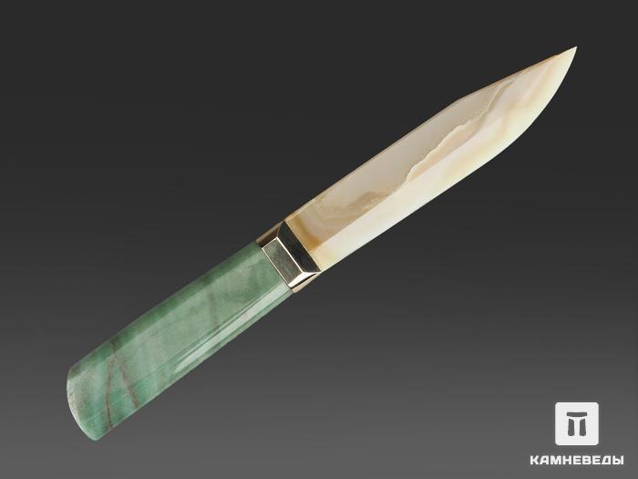 Сувенирный нож из серого агата и зелёного авантюрина, 25,5х5,6х4,9 см, 15259, фото 2