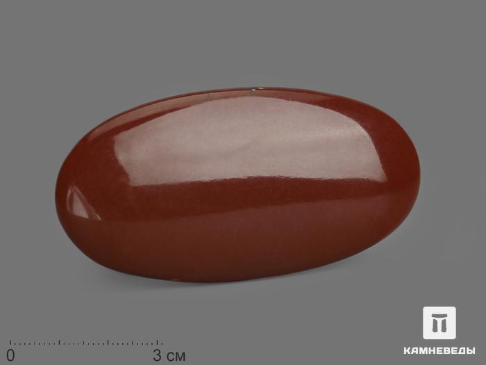 Ангидрит, полированная галька 8,1х4х1,8 см, 15160, фото 1