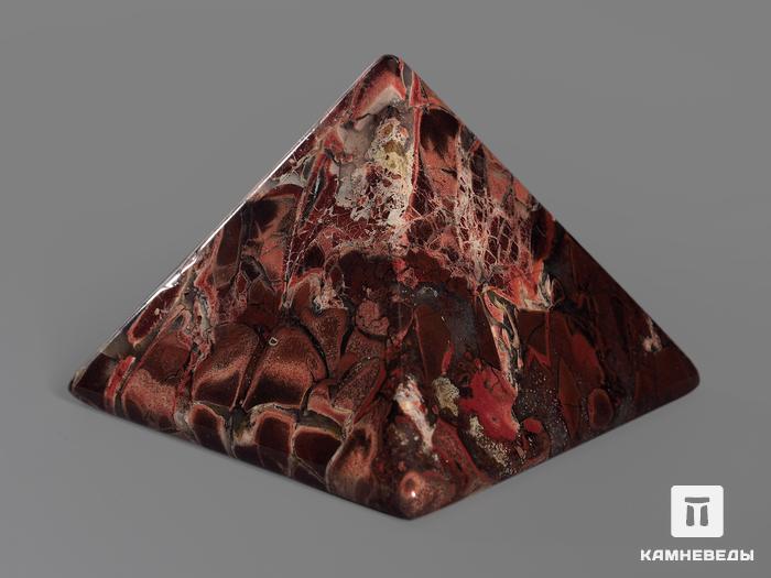 Пирамида из красной яшмы, 5х5х3,2 см, 20-31, фото 1