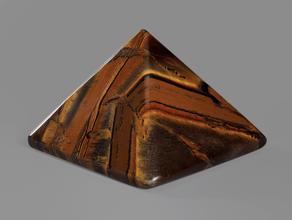 Пирамида из тигрового глаза с гематитом, 5х5х3,5 см
