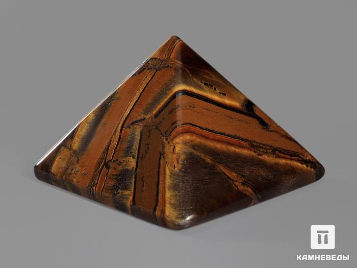 Пирамида из тигрового глаза с гематитом, 5х5х3,5 см, 20-26, фото 1