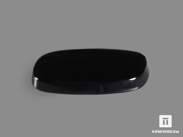 Агат чёрный (чёрный оникс), кабошон 20х15 мм, 12288, фото 2