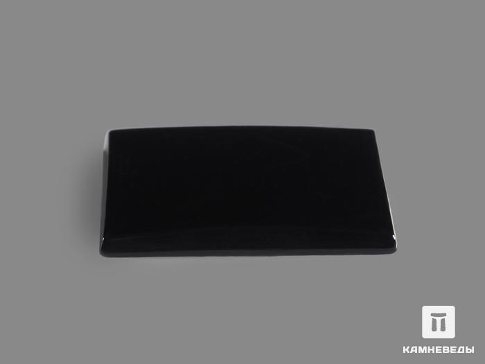 Агат чёрный (чёрный оникс), кабошон 20х15 мм, 12290, фото 2