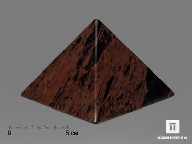 Обсидиан. Пирамида из коричневого обсидиана, 10х10х7,5 см