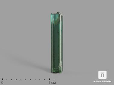 Турмалин, Верделит (зелёный турмалин). Турмалин (верделит), кристалл 1,5х0,3х0,2 см