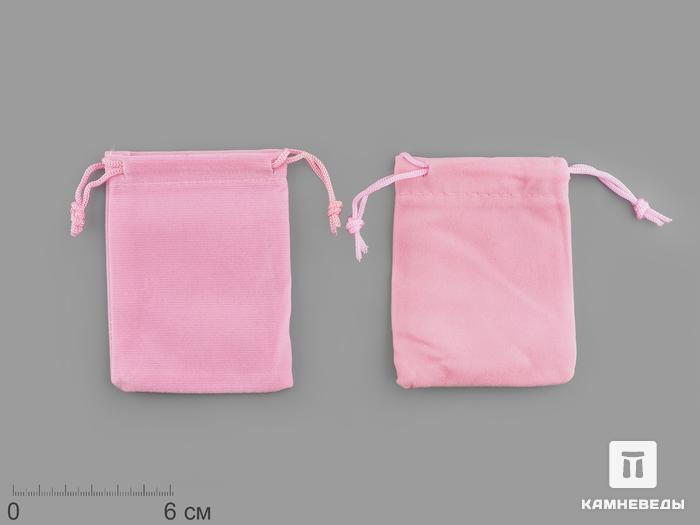 Мешочек бархатный, розовый, 9х7 см, 96-2/7, фото 2