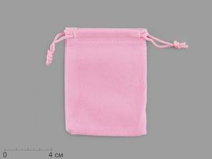 Мешочек бархатный, розовый, 9х7 см