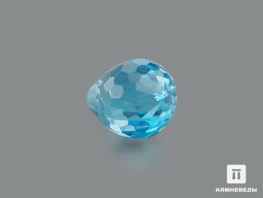 Топаз. Топаз голубой, бусина с несквозным отверстием 6,5х5 мм (1,2 ct)