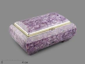 Шкатулка из чароита, 12,5х8,6х5,5 см