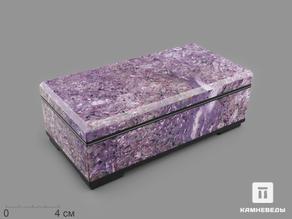 Чароит. Купюрник из чароита, 17,5х8,7х6,3 см