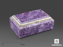 Шкатулка из чароита, 9,4х5,8х4 см