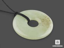 Кулон диск из светлого нефрита, 4,4х0,5 см