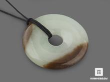 Кулон диск из светлого нефрита, 4,3х0,6 см