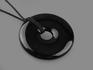 Кулон диск из чёрного нефрита, 4,6х0,7 см, 40-99/9, фото 1