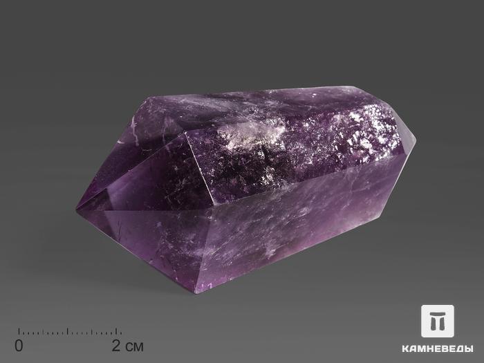 Аметист (аметрин) в форме двухголового кристалла, 8-9 см (100-110 г), 15939, фото 1