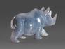 Носорог из серого агата с жеодой, 15х8х5,3 см, 15989, фото 3