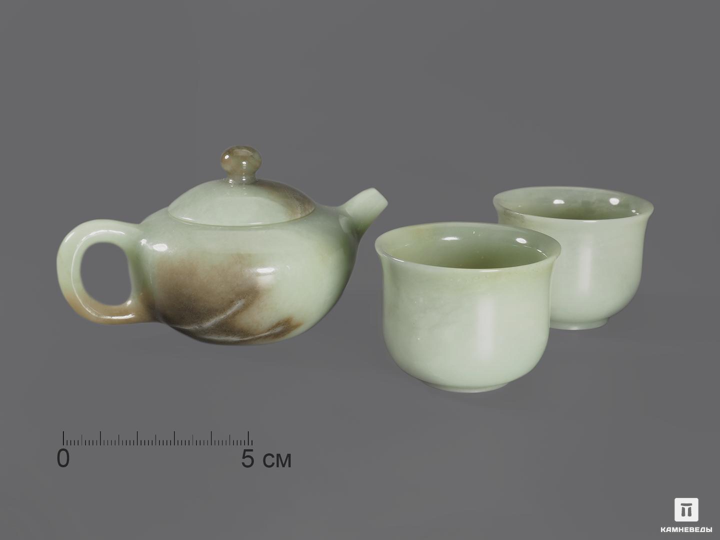 Чайный набор из нефрита набор чайный керамический восточная мудрость 4 предмета 3 пиалы 40 мл гайвань 240 мл белый