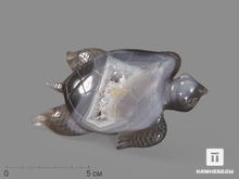 Черепаха из агата с жеодой, 11,8х7,3х2,2 см