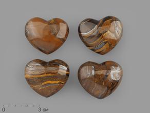 Сердце из тигрового глаза, 4х3,5х2 см