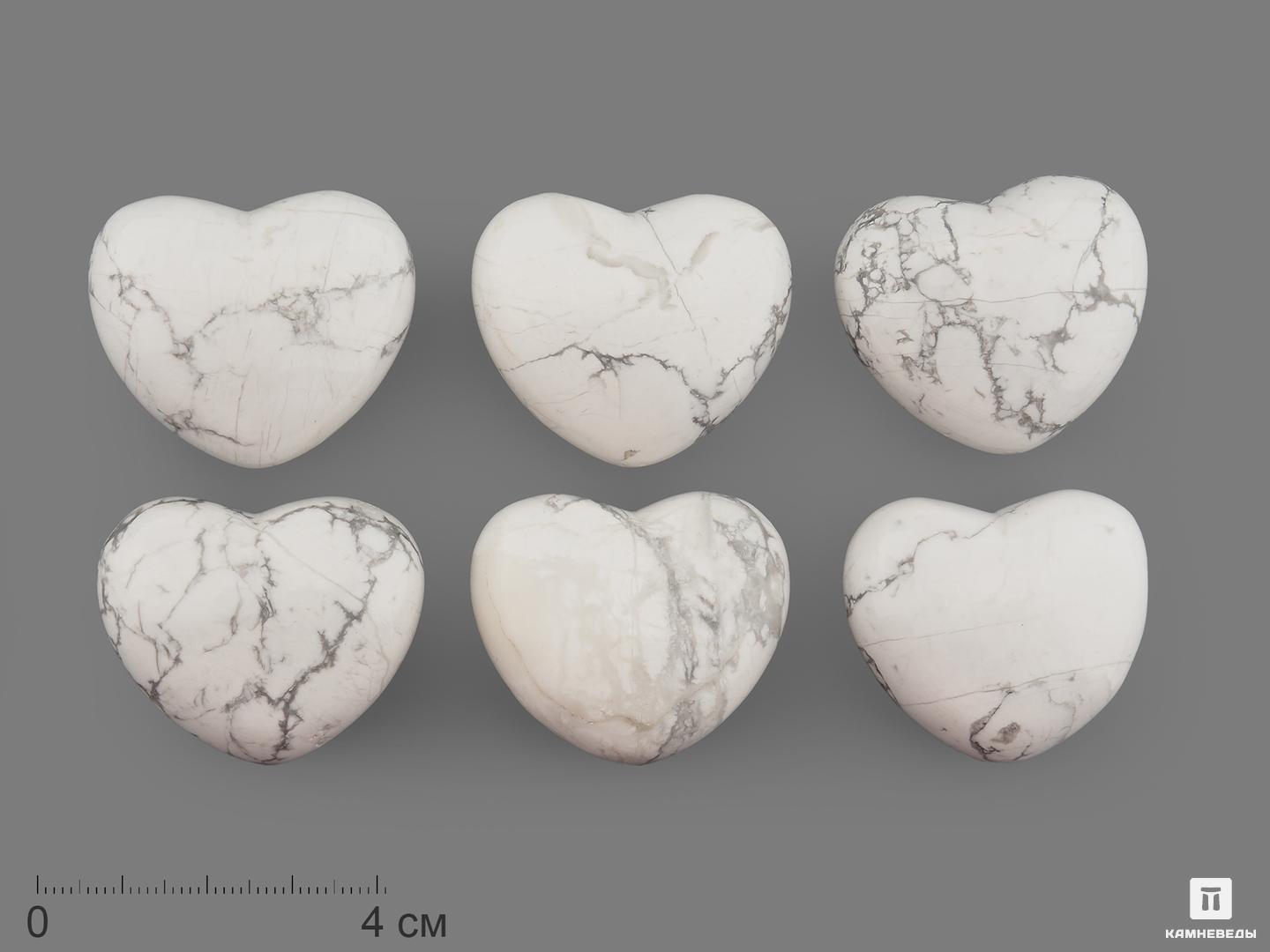 Сердце из магнезита, 4х3,5х2 см каменное сердце