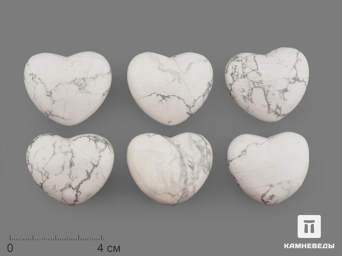Сердце из магнезита, 4х3,5х2 см, 16340, фото 1
