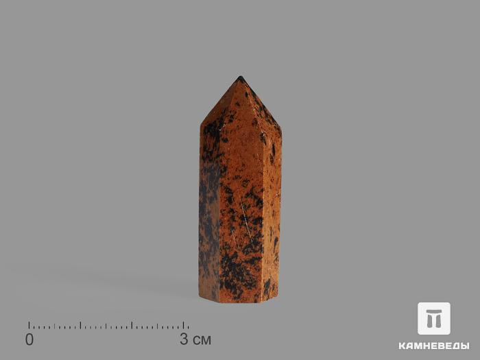 Обсидиан коричневый в форме кристалла, 4,5-5 см, 16661, фото 1