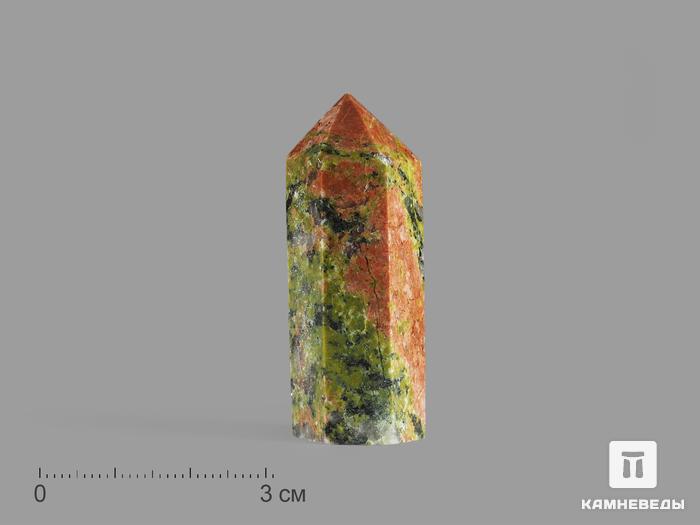 Унакит в форме кристалла, 4,5-5 см, 16660, фото 1