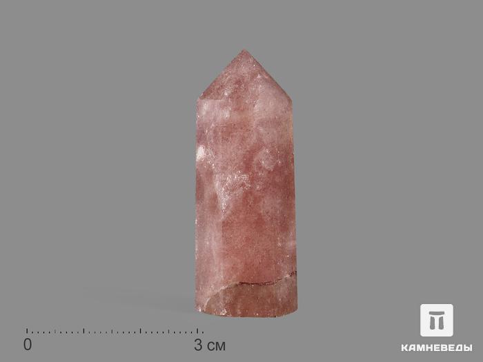 Авантюриновый (клубничный) кварц в форме кристалла, 4-5 см, 16710, фото 1