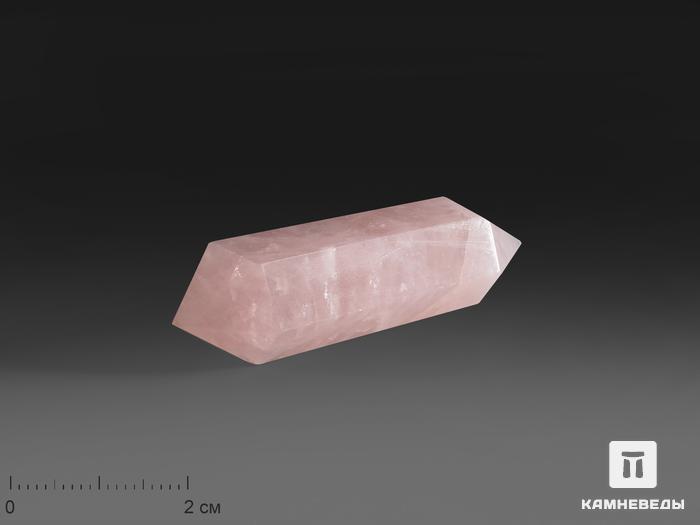 Розовый кварц в форме двухголового кристалла, 5-6 см (15-25 г), 16728, фото 1